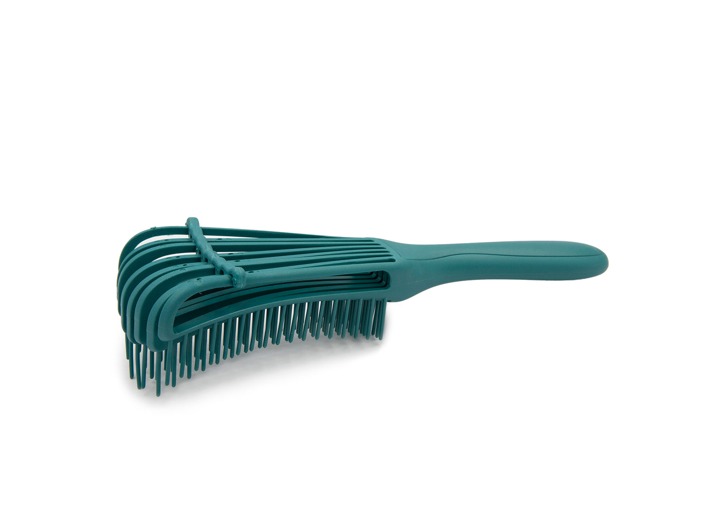 Curly brush with mint handle
