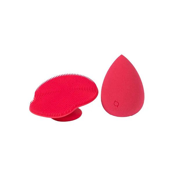 Set Clean Brush + Makeup Sponge Garnet