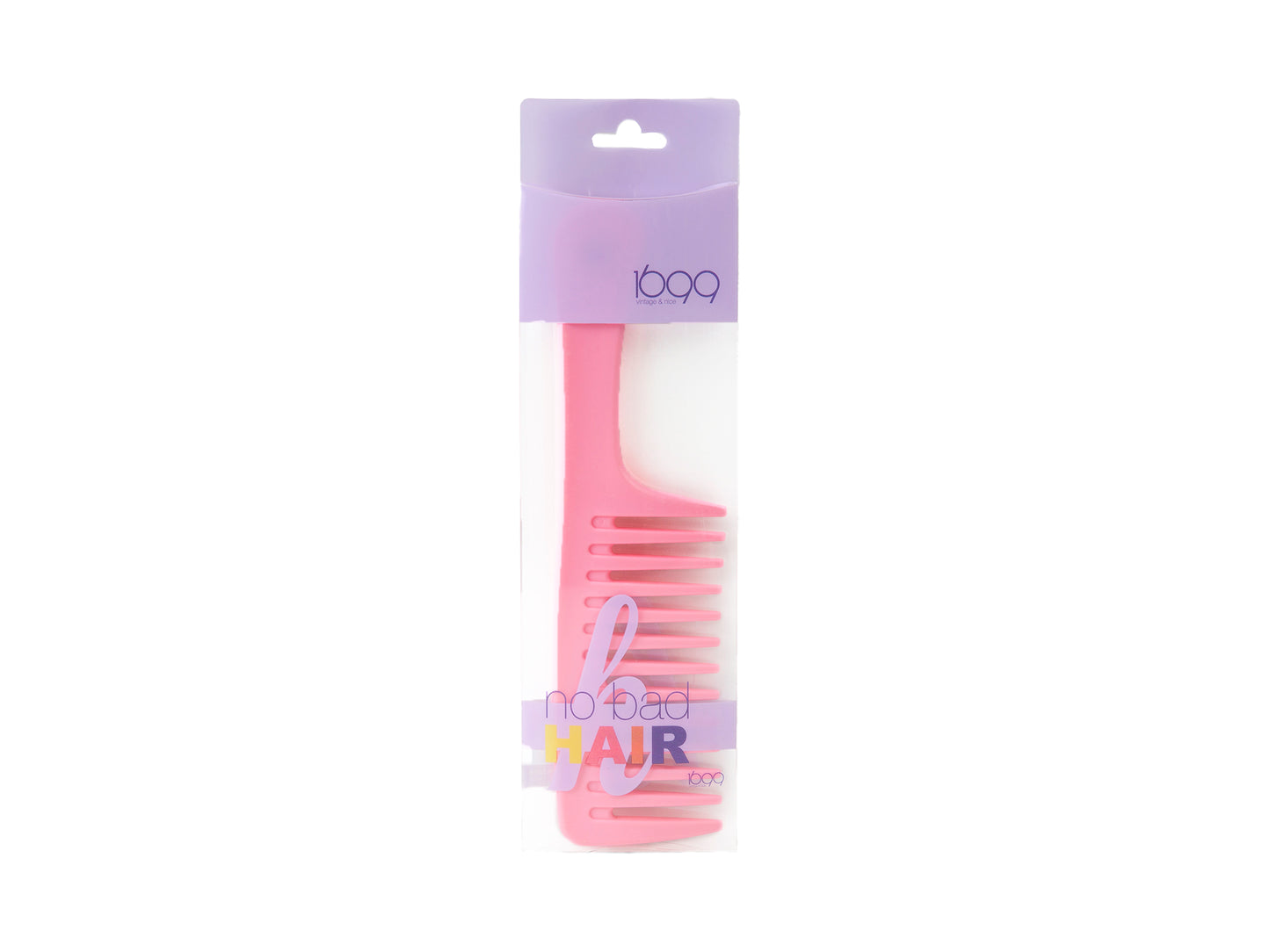 Detangling comb with pink handle