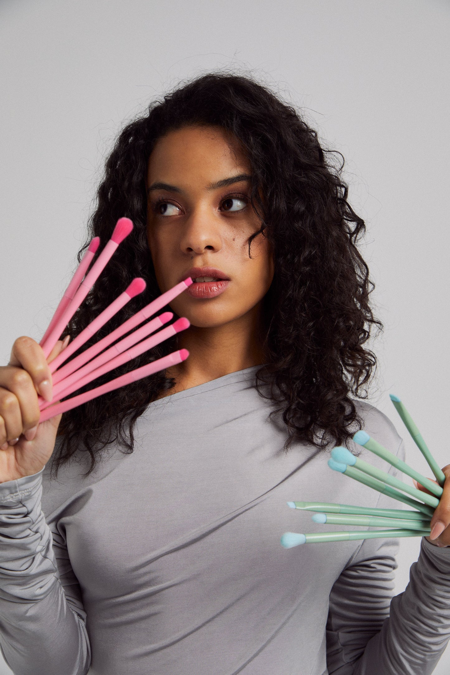 Set ice cream 7 mint eye brushes