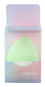 Green beveled makeup sponge