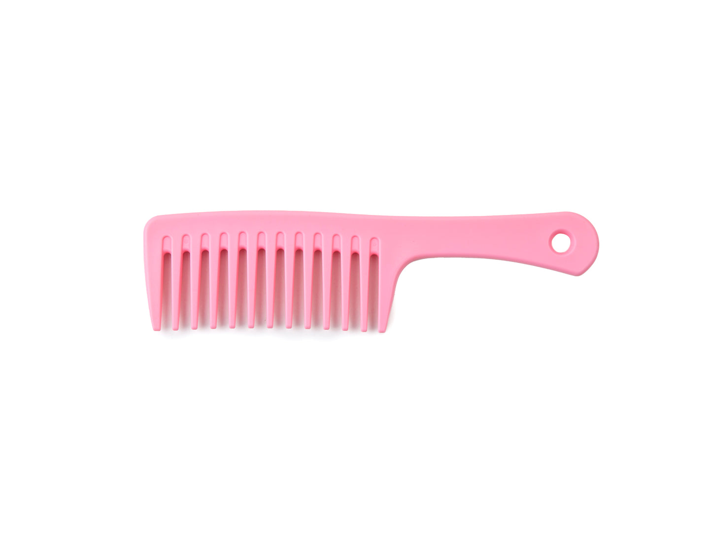 Detangling comb with pink handle