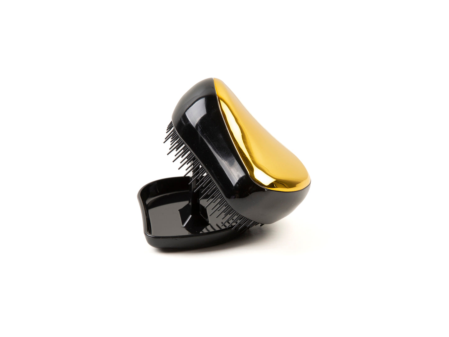 Compact detangling brush gold travel