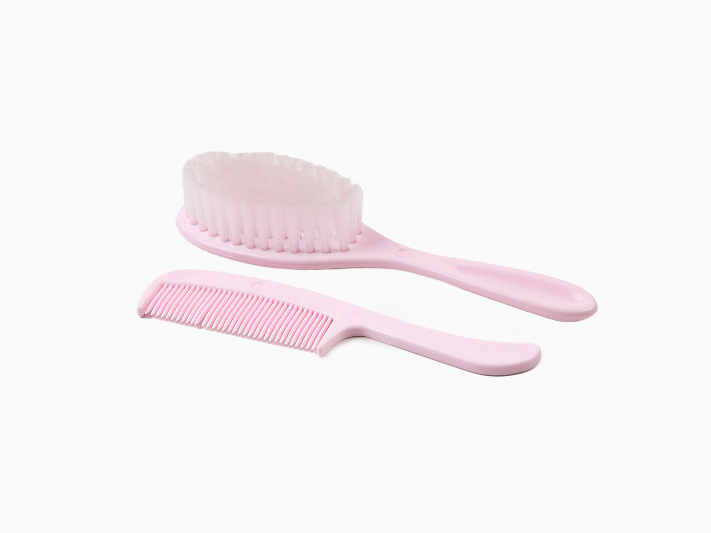 Pink baby comb and brush set