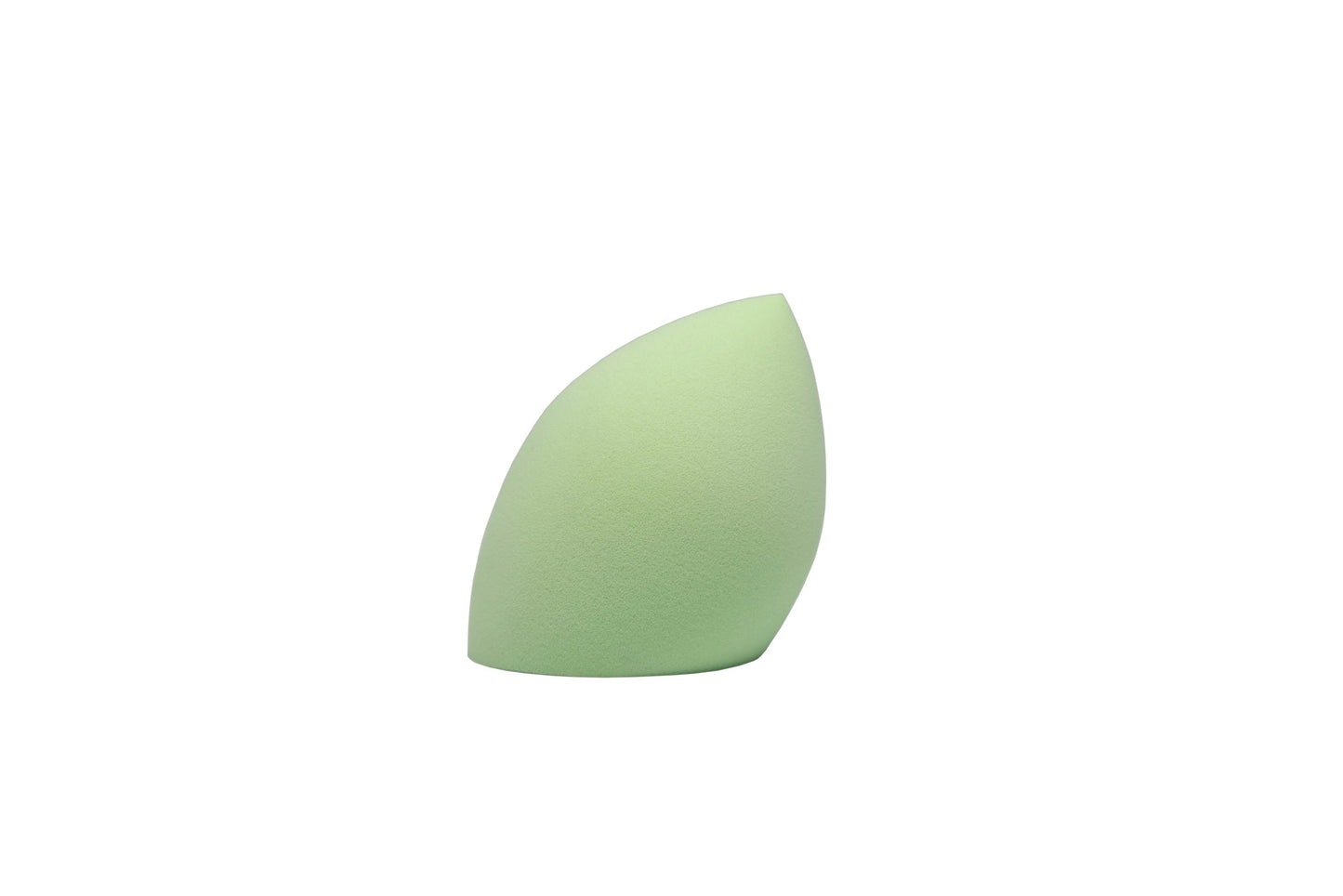 Green beveled makeup sponge