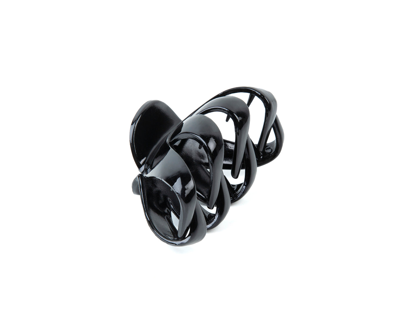 No bad hair black acetate shell clip