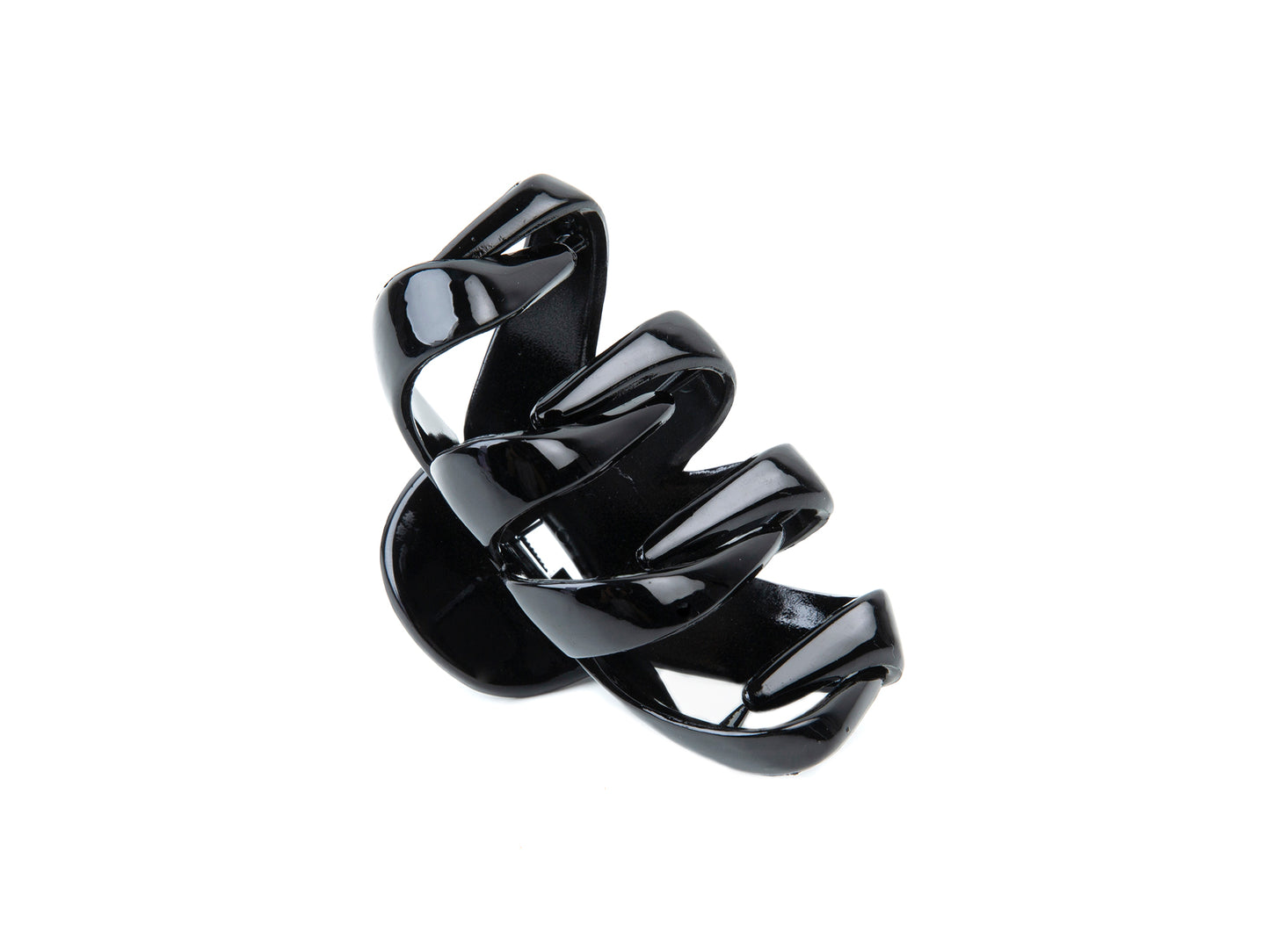 No bad hair black acetate shell clip