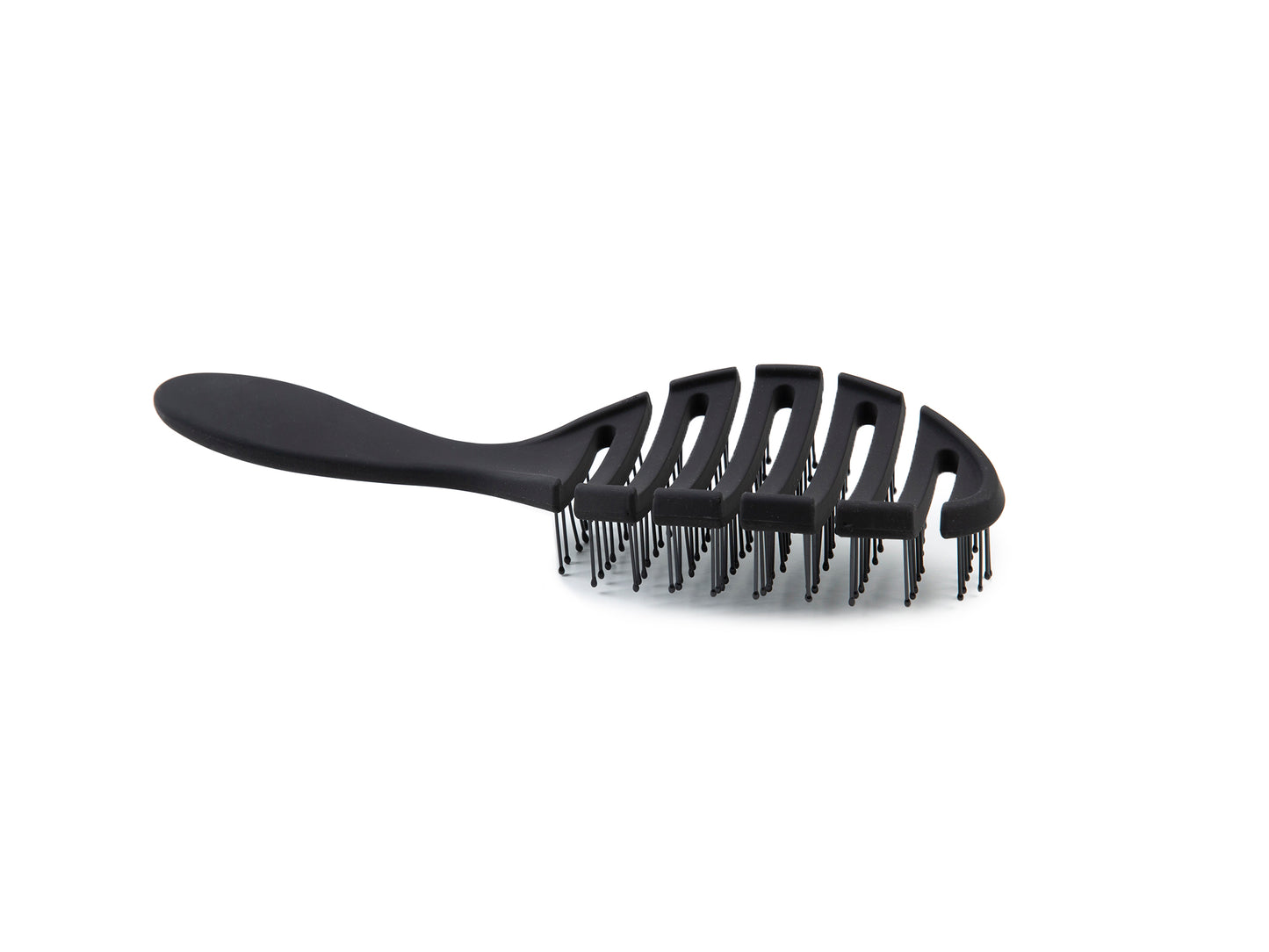 Black oval skeleton brush