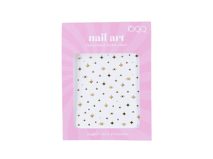 Nail art doradas - Pegatinas para uñas gold