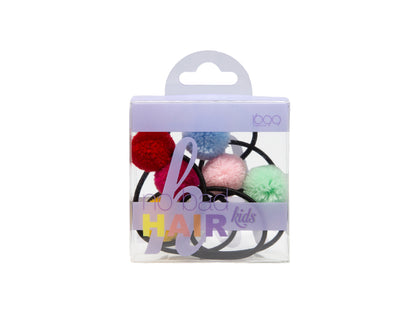 Set gomas elásticas pompón multicolor 6uds No bad hair kids