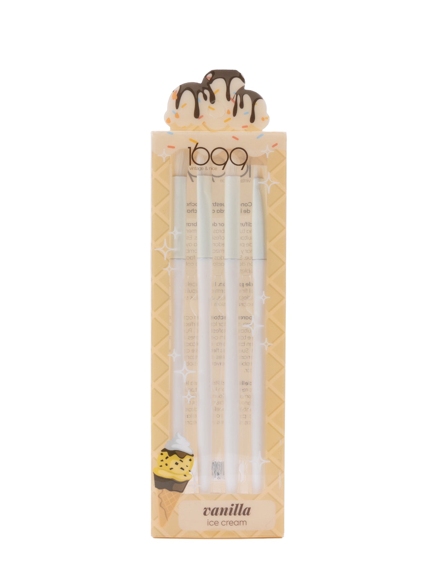 Set ice cream 7 beige eye brushes